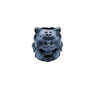 Brass Animal Beast King Tiger EDC Beads Pendant Jewelry Making Supplies,Personality DIY Outdoors Tools Paracord Beads Charm Lanyard Hand-Woven Accessories (Black)