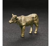 Brass Animal Décor,Tea Pet,4.8x2.6cm Retro Brass Milk Cow Figurines Miniatures Desktop Ornaments Animal Bull Small Statue Lucky Home Decorations Crafts