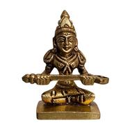 Brass Annapurna Devi Idol Statue of Hindu Goddess Annapurna Mata (Goddess of Food) Murti Pooja Religious Home Decor Gift Willis Kasi Sri Annapurna Annapoorani Divine (Brass Annapurna Statue 2" inch)