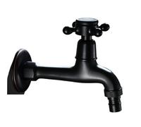 Brass Antique Black Outside Tap Washing Machine Faucet Toilet Decorative Outdoor Garden MW001(02)