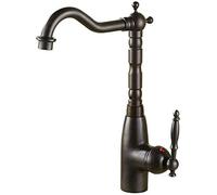Brass Antique Kitchen Taps Single Lever Sink Mixer Tap 360 Degree Swivel Spout Water Faucet in Brass Kitchen Sink Faucet Good