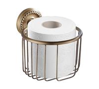 Brass Antique Toilet Roll Holder | Brass Tissue Wire Basket Dispenser,Versatile Stable Rustic Paper Holder for Dorm Workplace Home
