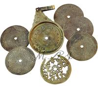 Brass Astrolabe Vintage Antique Astrolabe 8" English Globe Navigation Maritime Astrological Calendar Collectible Navigation Astrolabe by Marine International
