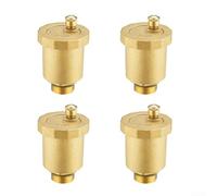 Brass Automatic Air Vent Valve 3/4 Inch Self-Bleeding for Central Heating HVAC System High Temp(3/4)