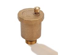 Brass Automatic Air Vent Valve, One Way Male Thread Exhaust Valves Air Tank Bleeder Tools Pressure Release Hot Water for Single Fixture Individual Branch Circuit Vent Type Application