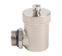 Brass Automatic Bleed Valve with G1/2 External Thread for Air Purging During System Commissioning and Refill Operations (Silver)