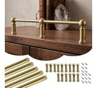 Brass Balcony Railing Support Bar with 3 Columns - Durable Home Safety & Elegant Décor, Includes Screws for Easy Installation, Perfect for Balconies & Staircases