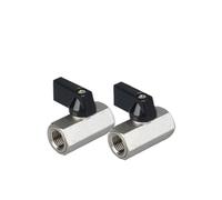 Brass Ball Valve 1/8" 1/4" 3/8" 1/2" Threaded Black Mini Male to Female Air Compressor Water Gas Oil Shut Off(DN15,M-M)