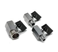 Brass Ball Valve 1/8 Quot; 1/4 Quot; 3/8 Quot; 1/2 Quot; BSP Threaded Mini Male to Female Air Compressor Water Gas Oil Shut Off Valve 1Pcs(Male to Female,3/8 Inch)