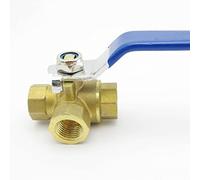 Brass Ball Valve 3 Way, 1pcs BSP Female Thread Full Port T-Port Three Way Brass Ball Valve Connector Adapter,1/4" 3/8" 1/2" 3/4" 1"(3/8")