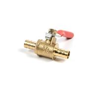 Brass Ball Valve 8mm Shut Off Valve Barbed Hose Pipe Joiner Faucet Connector Adapter for Water Gas Oil (Pack of 1)