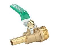Brass Ball Valve High Quality Threaded Pipe Shutoff Control for Irrigation Systems Water Pickups G1/2 Male Thread Green Lever Handle Thicken Design (Interface Diameter 8mm)