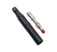 Brass Banana Plug Straight DIY Male Insulated Replacement 4 mm Audio Equipment Speaker Sound Box Connector Accessories Black