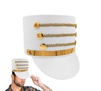 Brass Band Hat - Nutcracker Top Hat Costume Soldier Accessory Elegant Festive Fancy Dress | For Christmas Shows, Carnival Parties, Artistic Parades, Halloween Gatherings, Kids Adults