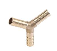 Brass Barb Pipe Fitting Straight Elbow T Y X Shape 2 3 4 Way Connector for 6mm to 19mm 8mm 10mm 14mm 16mm 4mm Copper Tube,Y 3 Way,12mm Barb