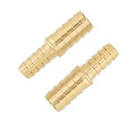 Brass Barb Reducing Splicer Mender Union, 16mm to 8mm Hose ID, 5/8" Barbed x 5/16" Barbed Fitting, Air Water Fuel Hose Reducer Joiner (Pack of 2)