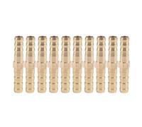 Brass Barbed Straight Connector Fitting Water Hose Pipe Tube Coupler Joiner Adapter Fitting 6/8/10/12/14/16/20mm(6mm 10pcs)