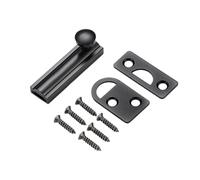 Brass Barn Slide Bolt Door Latch Lock for Home Security with 2/3/4 Inch Size Options in Black and Gold Finish(Black 2inch)