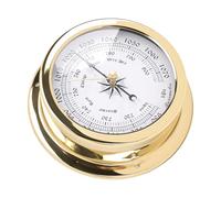 Brass barometer, 4.7 inches, for sailboats, yachts, and oceanfront decoration; accurately measures the air pressure of yachts, cargo ships
