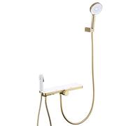 Brass Bath Mixer Shower Tap Wall Mounted 3 Modes Bathtub Faucet with Single Handle Hot & Cold Water Filter for Bathroom No Lift Rod Durable & Stylish Design (F Without Lift Rod),F,Without Lift Rod