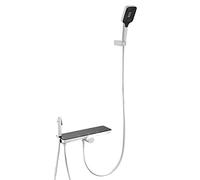 Brass Bath Mixer Shower Tap Wall Mounted 3 Modes Bathtub Faucet with Single Handle Hot & Cold Water Filter for Bathroom No Lift Rod Durable & Stylish Design (A Without Lift Rod),A,Without Lift Rod