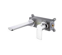 Brass Bathroom Concealed Basin Faucet Into The Wall Cold and Hot Hidden Simple Wall Out Matte Black Faucet,Chrome