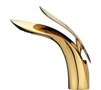 Brass Bathroom Mixer Tap, Single-Lever Washbasin Faucet, Cold and Hot Water, Ceramic Valve