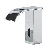 Brass Bathroom Sink Mixer Tap Automatic Infrared Sensor Waterfall Faucet Chrome Finish Modern Design Low Water Consumption Made in China