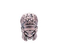 Brass Beads Pendant EDC African Demon Skull Beads Jewelry Making Supplies Outdoor Tools Paracord Beads Cord Cord Woven A, Mediano, Brass, No Gemstone
