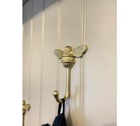 Brass bee Coat Hook | Towel Hook | Wall Mounted Wall Hooks | Hooks for Walls Door | Solid Iron Bee Hooks Brass Finsih | Clothes Hanger Rack with Bee