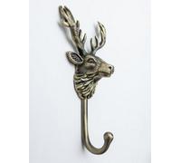 Brass bee Highland Stag Coat Hook - Heritage Finish