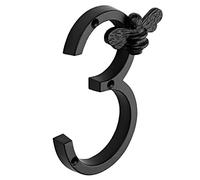 Brass bee House Number with Bee design | 5 inch Modern Door Sign Numbers Signs Plaques | Street Home Address Numerals, Black Iron Metal 0-9 (3)