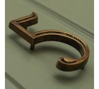 Brass bee Premium Floating Engraved House Numbers In Heritage Finish 0-9 Number 5