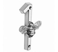 Brass Bee Premium House Numbers With Bee In Nickel Finish 0-9 - 4 Inch Number 1 With Bee