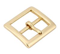 Brass Belt Buckle, Heavy Duty Solid Belt Buckle with Single Prong Square for 1.6inch DIY Leather Belt