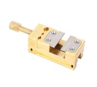 Brass Bench Vise Watch Repair Tool Clamp with Brass Bench Vise Clamp for Holding Hands Wheel and Pins 0.2-0.9mm Clamping Plate, Compact Design, Table Fixing