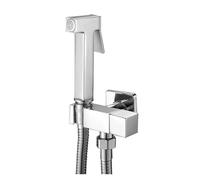 Brass Bidet Faucet Gold Handheld Toilet Bidet Sprayer Hygienic Shower Toilet Faucets Single Cold Water Tap Self Cleaning(Chrome)