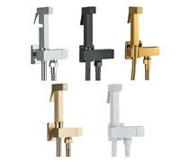 Brass Bidet Faucet Single Cold Water Tap Handheld Spray Shower Set Toilet Shattaf Sprayer Douche for Personal and Bathroom Cleaning