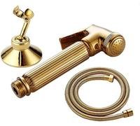 Brass Bidet Sprayer Set for Toilet - Wall Mounted Handheld Bidet Kit with Shower Hose, Cold Water, Perfect for Cloth Diapers, Pet Baths & Antique Bathrooms