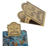 Brass BINDERr Clip, Vintage BINDERr Book Page Holder Clips, Decorative BINDERr Clips, Travelers Notebook Clip, Strong Invoice Bill Clip Utility Paper Clips, Antique Journal Clip