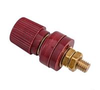 Brass Binding Post for m6 Thread High Current Terminal 100A for Welding Machine for battery Solar Panel RV Audio Speaker Connector Set(Red)
