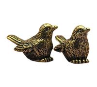 Brass Bird Figurines, Brass Sparrow Miniature Figurines, Vintage Brass Bird Figurine Small Animal Garden Statues Landscape Ornament Sparrow Decor