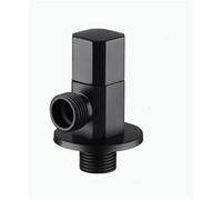 Brass black angle valve for Kitchen bathroom toilet Cold and hot water stop 1Pcs