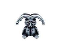 Brass Black Dark Circus Puppet Clown EDC Beads Pendant Jewelry Making Supplies,Personality Diy Outdoors Tools Paracord Beads Charm Lanyard Hand-woven Accessories, Medium, Brass, No Gemstone