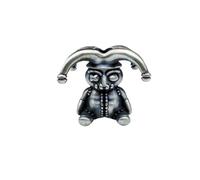 Brass Black Dark Circus Puppet Clown EDC Beads Pendant Jewelry Making Supplies,Personality Diy Outdoors Tools Paracord Beads Charm Lanyard Hand-woven Accessories, Medium, Brass, No Gemstone