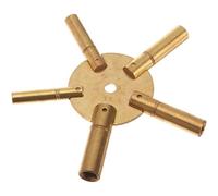 Brass Blessing Large - 5 Sizes Clock Keys 5 Prong Clock ODD Numbers Winding Tools (5186)