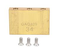 Brass Block Guitar Base, Portable Tremolo System Bridge, Golden, AntiCorrosion Instrument Accessories - Durable Brass Construction, Wear, Easy to Install and Carry, (34MM)