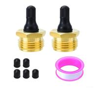 Brass Blow Outplug for RV Freshwater System Winterization Compatible with Standard RV Faucets and Hose Connections (2pcs)