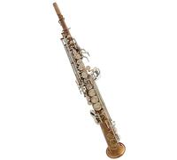 Brass Body Straight High-pitched B Flat Beginner Adult Saxophone Antique Copper Surface Saxophone Musical Instrument Saxophone for Student