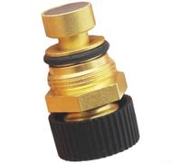 Brass Boiler Water Refill Pipe Valve with Safety Cap for Combination Boiler Heating Units 10 Bar Working Pressure 1/2 x 3/4 Inch(Set Of Five)